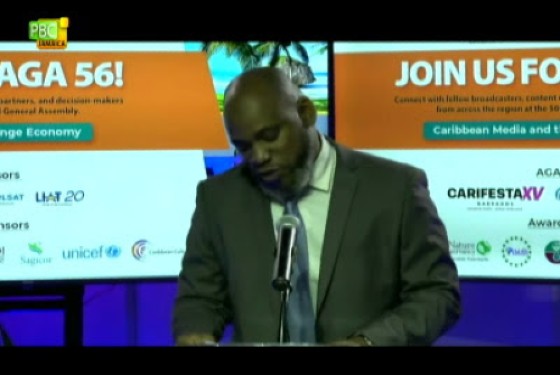 CBU president Anthony Greene, addressing the launch of the 56th CBU Annual General Assembly (CMC Photo)