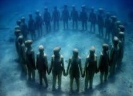 Underwater sculpture in Grenada