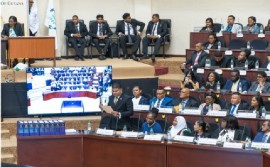 Azruddin Mohamed, (standing) during the first sitting of the National Assembly.