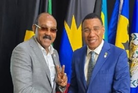 Prime Minister Gaston Browne (Left) and Andrew Holness (File Photo)