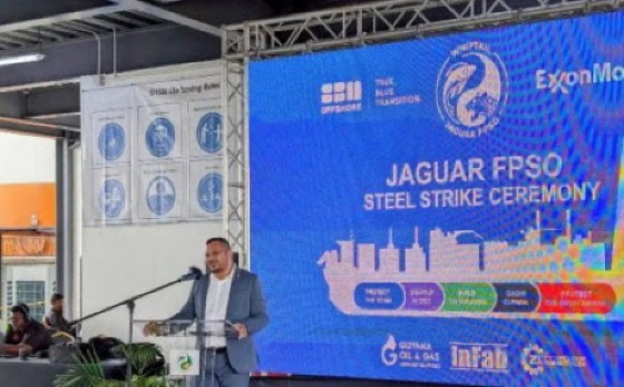 Natural Resources Minister, Vickram Bharrat, speaking at the ceremony on Tuesday