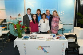 Bahamas is ready for Caribbean Travel Marketplace 2020: From left: Fred Lounsberry, CEO of Nassau Paradise Island Promotion Board; CHTA's Chief Operations Officer Vanessa Ledesma; Bahamas Director General of Tourism Joy Jibrilu; CHTA President Patricia Affonso-Dass; CHTA Director General and CEO Frank Comito; and CHTA President-elect Karen Whitt pictured at Caribbean Travel Marketplace in Jamaica earlier this year.