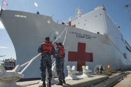 The American medical ship is making a tour of the Caribbean