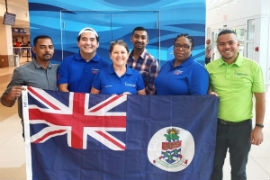From left: Mahesha Dundumadaiah (Health City), Riley Ondoy (HSA), Marian Slater (HSA), Joseph John (Health City), Maria Barnes-Campbell (HSA), and Marlon Soriano (HSA).   