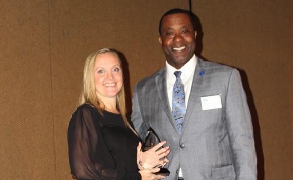 Pictured, L to R: Kelly Keys, Manager of Emergency Preparedness for Broward Health, and David Clark, senior vice president of operations