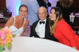 Professor Heinz Simonitsch, CD, is pictured with wife Elisabeth and daughter Christina (right) at the Icon of Hospitality celebration in Puerto Rico in 2018