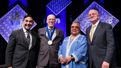 ETC 2018 Ceremony with Dr. Joaquin Martinez, Dr. Larry M. Frolich, Betty Ferguson and Dr. Eduardo J. Padrón