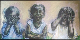 Jamaican artist Krystle Sabdul’s “Boys Laughing” will be featured in “The Island Imprint: The Art and History of the Caribbean Community in Broward County,” June 1 – 29 online and at History Fort Lauderdale.