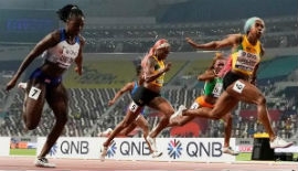 Fraser-Pryce led women on and off the track.