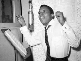 Singer Johnny Nash records in a New York City studio, circa 1958.  PoPsie Randolph/Michael Ochs Archives/Getty Images