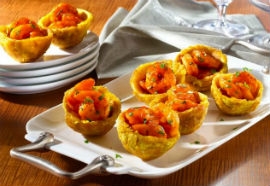 “Sofrito salsa and tostones” 