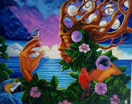 Jamaican artist Paul Campbell’s “Fervent Hope” will be on display during “The Island Imprint: A History of the Caribbean Community in Broward County,” June 1 – 29 , at History Fort Lauderdale. 