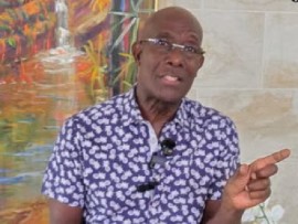 Former prime minister Dr. Keith Rowley, speaking at news conference on Friday (CMC Photo)