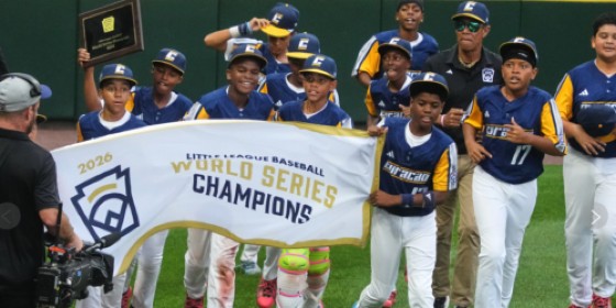 Curacao celebrate after winning the Little League World Series