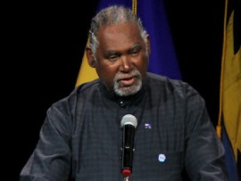 Premier Reuben Meade speaking at the opening of the CARICOM summit (CMC Photo)