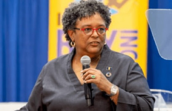 Prime Minister Mia Mottley addressing Barbadian producers and industry stakeholders (Prime Minister’s Office)