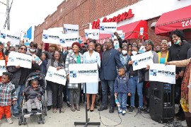 Diplomat Nick Perry endorsed Monique Chandler-Waterman at her campaign launching ceremony (Photo credit: Jack Desa)