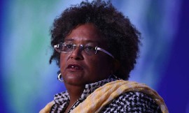 Prime Minister Mia Mottley. (Getty/Daniel Leal-Olivas-Pool)