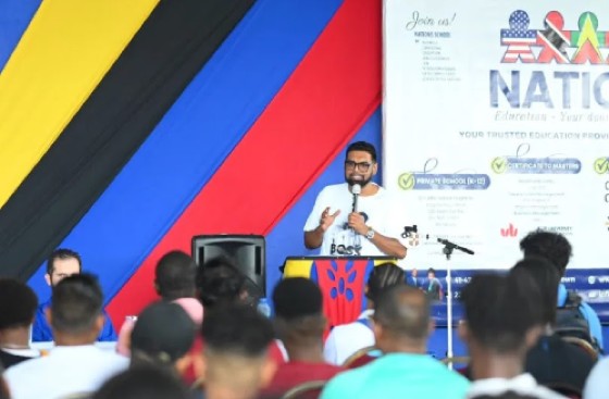 President Irfaan Ali addressing participants at the programme launch. (DPI)
