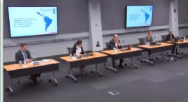 Panel discussing results from Phase 2 of the 2021 LAC High-Frequency Phone Survey, (CMC Photo)