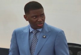 Prime Minister Dickon Mitchell making statement to Parliament on Tuesday (CMC Photo)