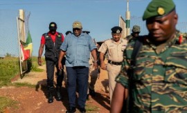 PM Phillips, along with senior GDF and GPF members, during his visit to Region One (DPI photo)