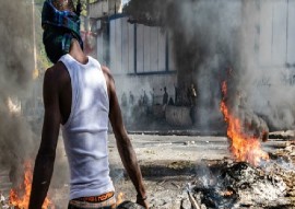 Protest on the streets of Port-au-Prince in crisis-torn Haiti. (UN Photo)