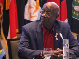 Prime Minister of Trinidad and Tobago, Dr. Keith Rowley brief the media in Bridgetown, Barbados after the 48th Summit of CARICOM on Friday, February 21, 2025. (CMC photo)