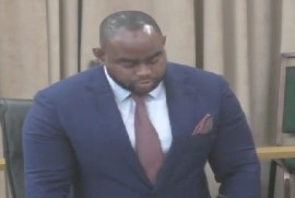 Trinidad and Tobago CARICOM and Foreign Affairs Minister Sean Sobers speaking in Parliament on Friday (CMC Photo)