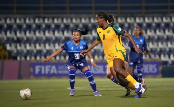 Khadija Shaw scored a brace and an assist to power the Reggae Girlz to a 3-2 victory over Nicaragua. Photo: CONCACAF