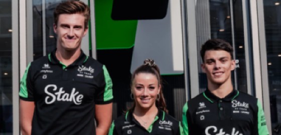 Barbadian Zane Maloney (right) along with Theo Pourchaire (left) and Carrie Schreiner have all graduated from the Sauber Academy
