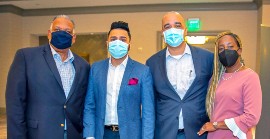 From left: Commissioner Joseph Boschulte; Miraj Patel, President of Wayside Investment Group; Bevan Springer, President, Marketplace Excellence; and Alani Henneman-Todman, Assistant Commissioner - Marketing, in Houston last week
