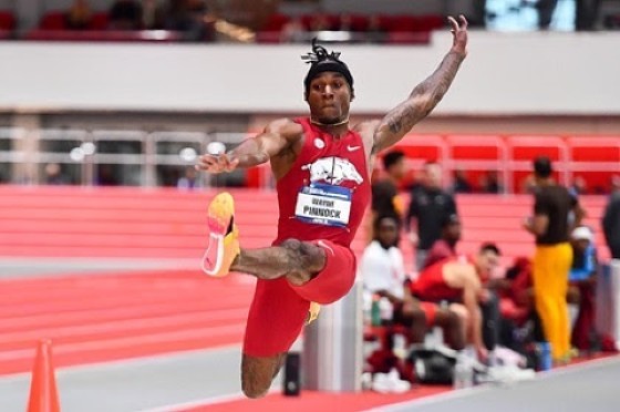 Jamaica’s Wayne Pinnock won gold in the men’s long jump at the Zurich Diamond League.